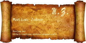 Matias Zobor névjegykártya